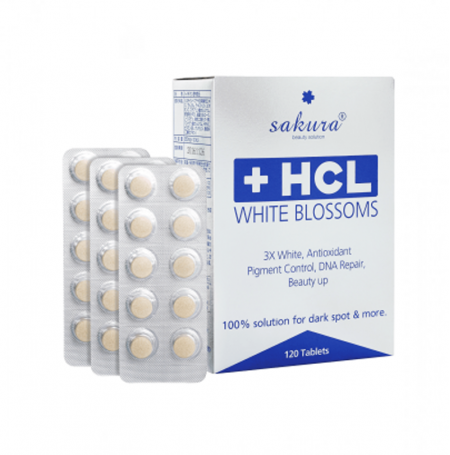 Viên uống giảm nám, tàn nhang và đốm nâu HCL White Blossoms EX Hộp/12 vỉ - 120 viên